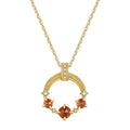 14K Gold Natural Diamond Y-Shape Tassel Necklace