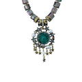Vintage Baroque Multi-Layer Crystal & Pearl Pendant Necklace