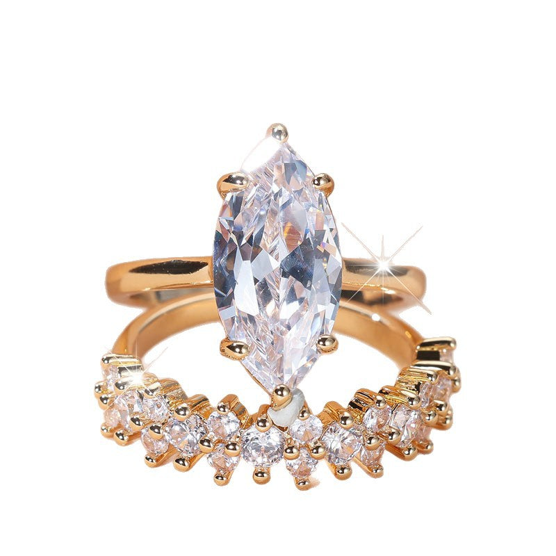 Pear Cut Diamond Bridal Ring Set Silver Engagement & Wedding Band