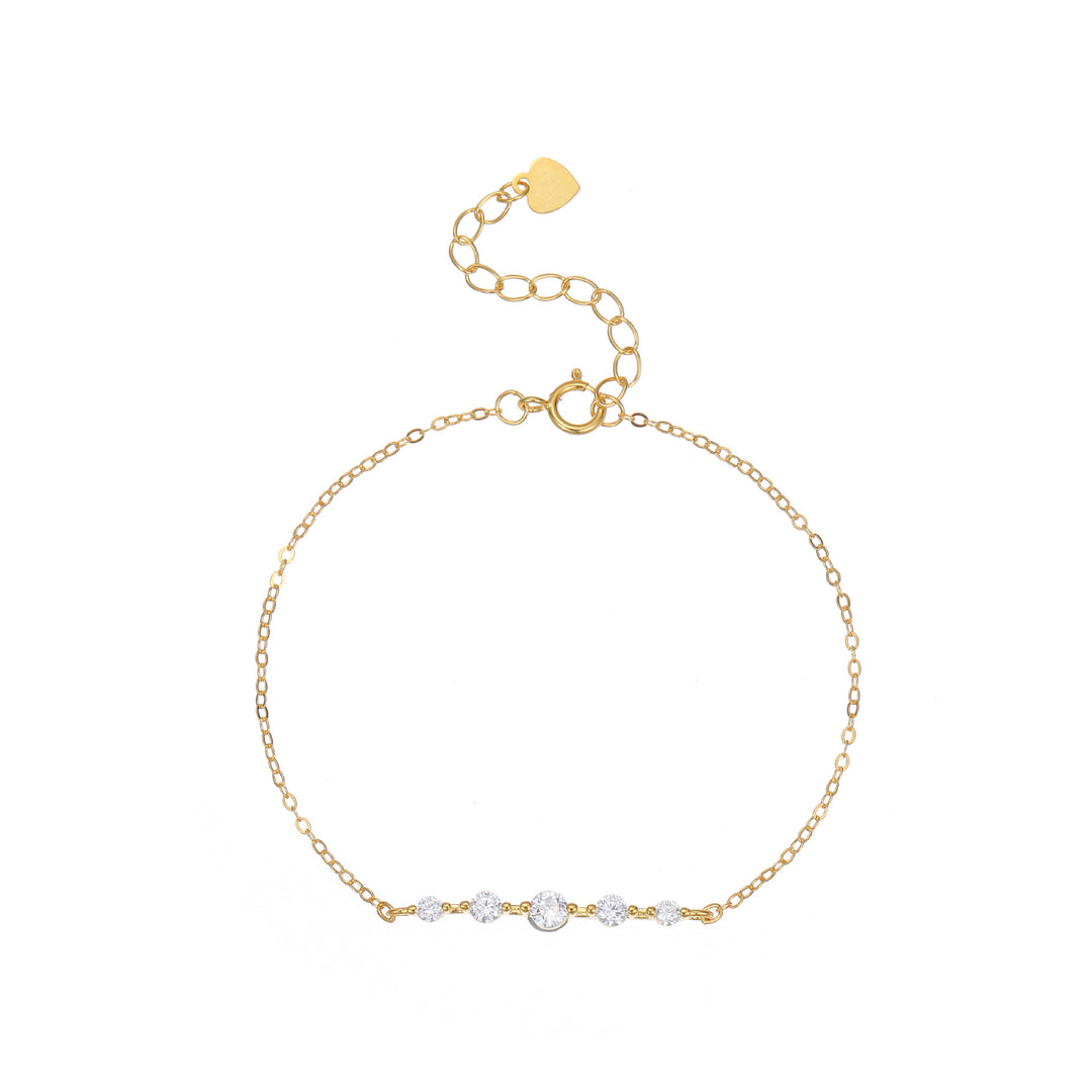 Gradient Diamond Bracelet Minimalist Sparkle Chain Bracelet for Women
