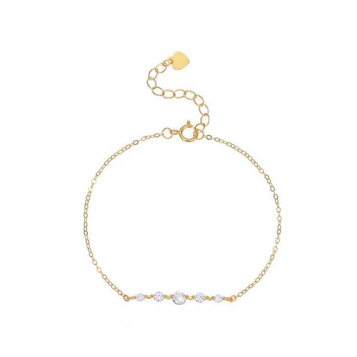 Gradient Diamond Bracelet Minimalist Sparkle Chain Bracelet for Women