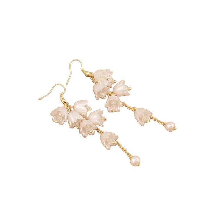 Handmade Lily of the Valley Tassel Earrings Sterling Silver