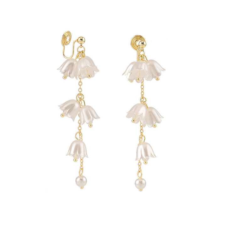 Handmade Lily of the Valley Tassel Earrings Sterling Silver