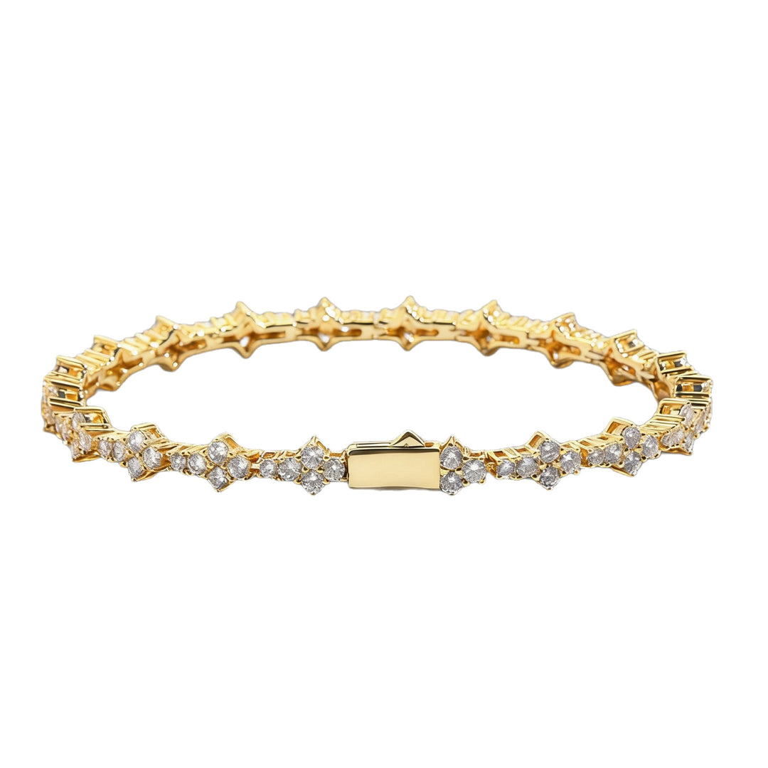 Minimalist Diamond Star Tennis Bracelet