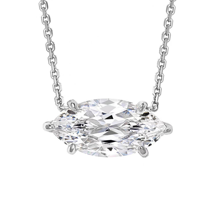 Marquise Crystal Necklace Minimalist Elegant Pendant