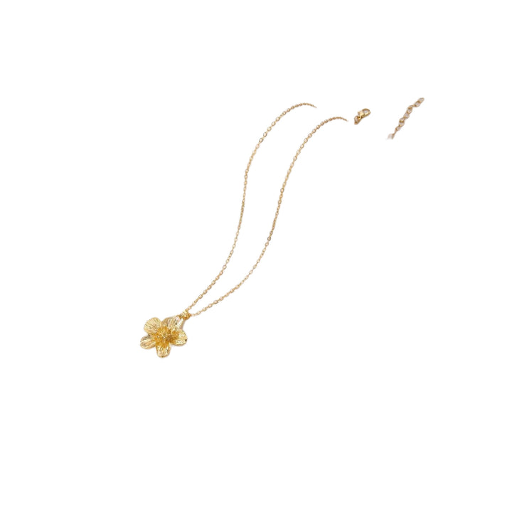 Elegant Floral Pendant Necklace & Bracelet Jewelry Set