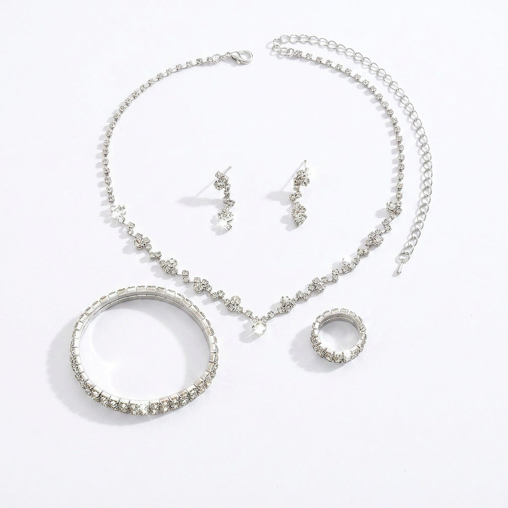 Minimalist 4-Piece Crystal Jewelry Set