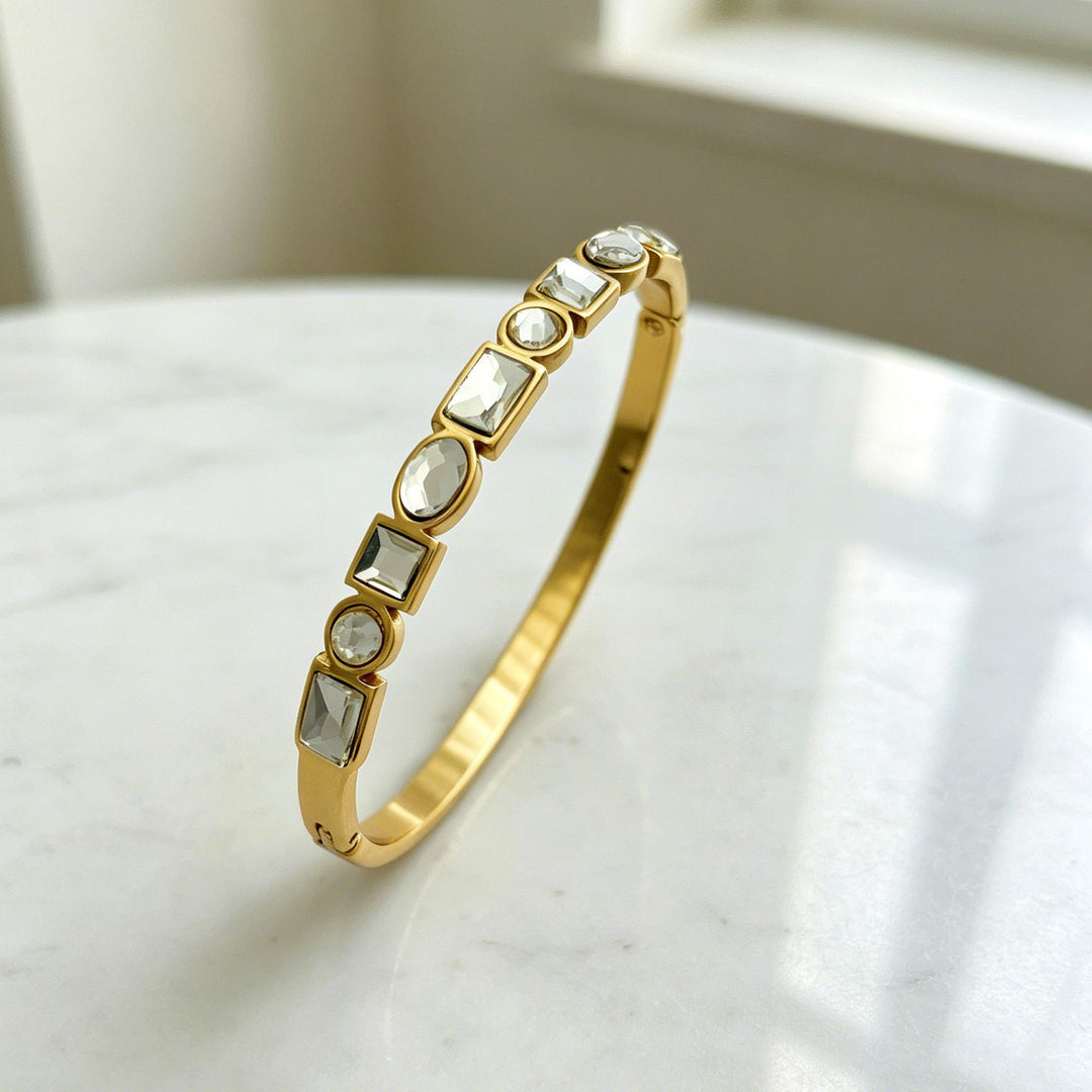 Luxury Multicolor Gemstone Bangle Set