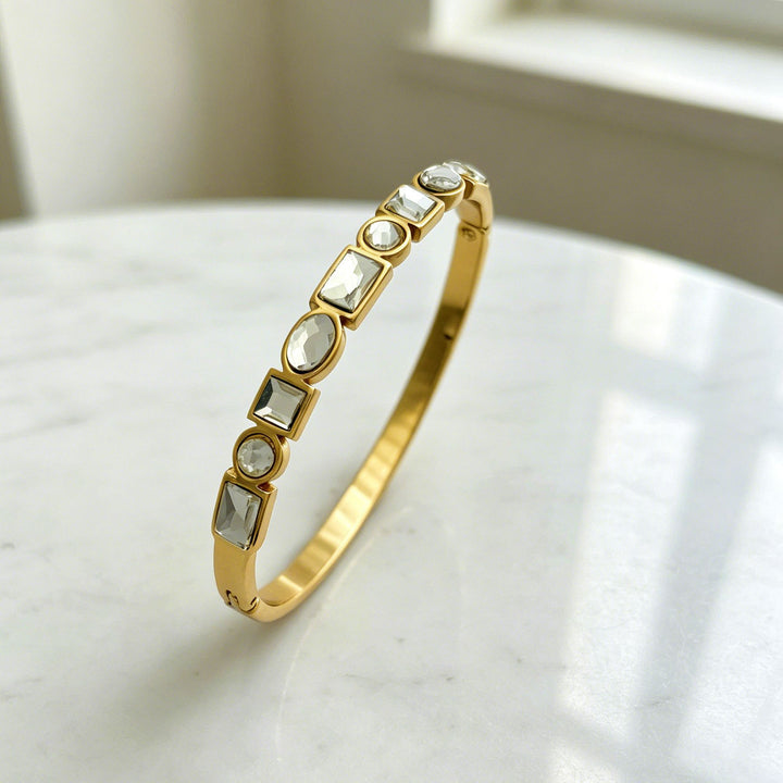 Luxury Multicolor Gemstone Bangle Set