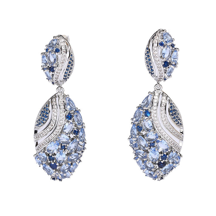 Luxury Teardrop Crystal Drop Earrings