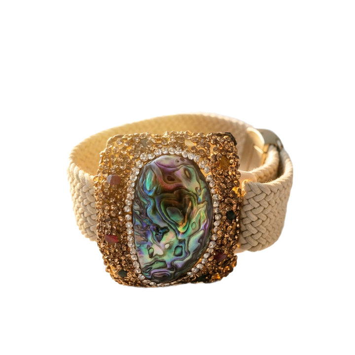 Natural Abalone Shell Crystal Bracelet for Women