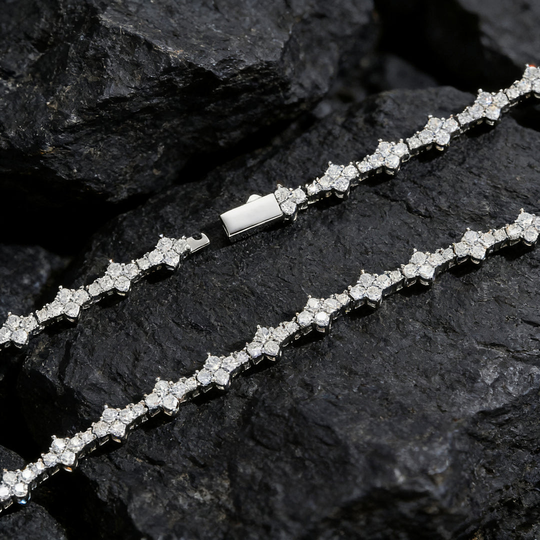 Minimalist Diamond Star Tennis Bracelet