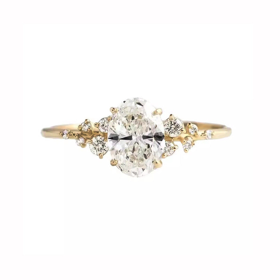 Elegant Fashion Jewelry Oval Diamond Ring