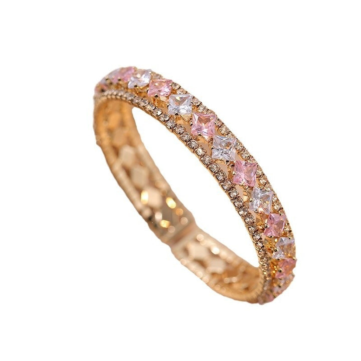 Luxury Pink Crystal Diamond Bracelet