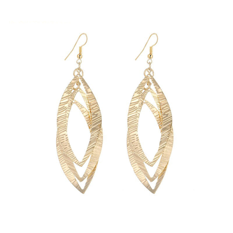 Vintage Spiral Leaf Drop Earrings