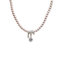 Elegant Pearl Bow Pendant Necklace