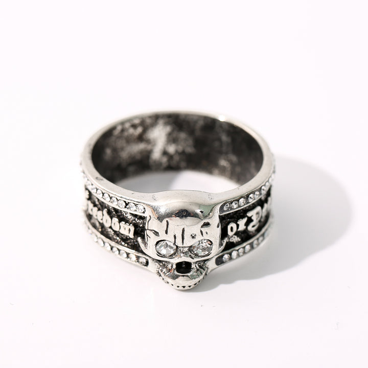 Halloween Skull Men's Ring Hip Hop Retro Bold Statement Band