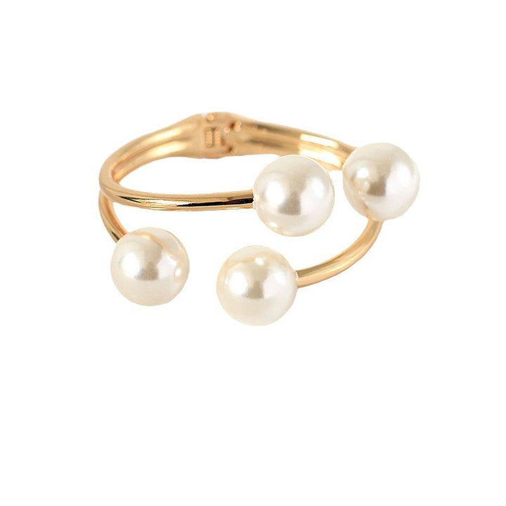 Luxury Pearl Open Bangle Bracelet