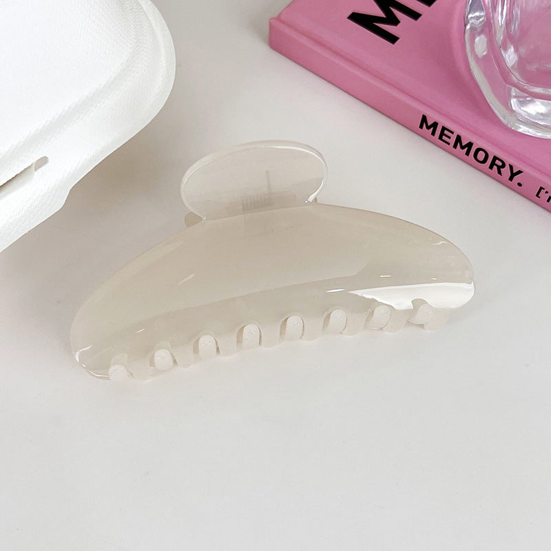 Creamy Acetate Large Hair Claw Clip Sweet Pink Beige Hair Clamp for Women