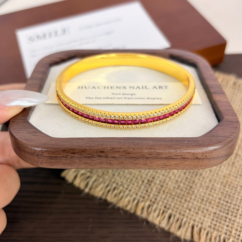 Colorful Diamond-Encrusted Bracelet