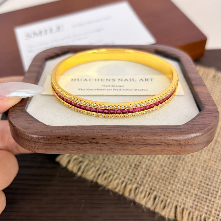 Colorful Diamond-Encrusted Bracelet