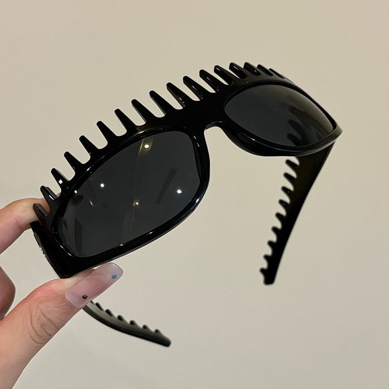 2-in-1 Sunglasses Hair Hoop Minimalist Acetate Sun-Protective Headband