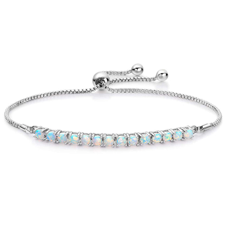 Adjustable Opal Diamond Bracelet Women Elegant Luxury Jewelry