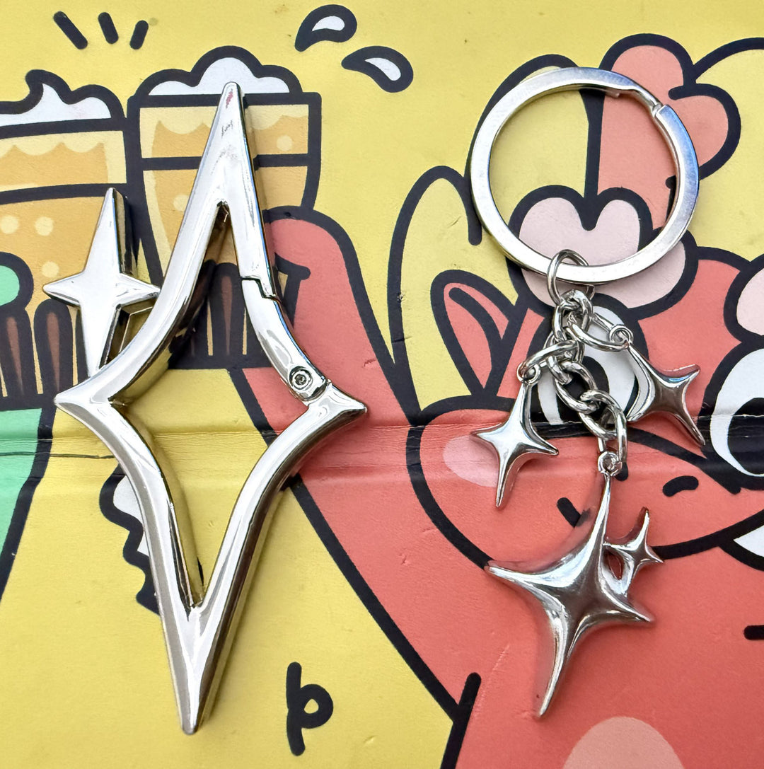 Stellar Star Keychain Hollow Star Shaped Key Holder