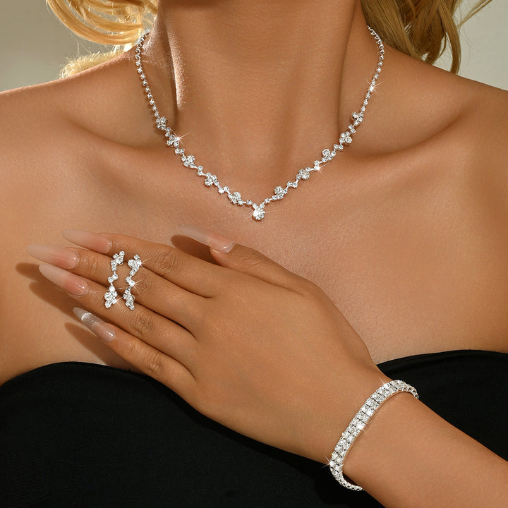 Minimalist 4-Piece Crystal Jewelry Set