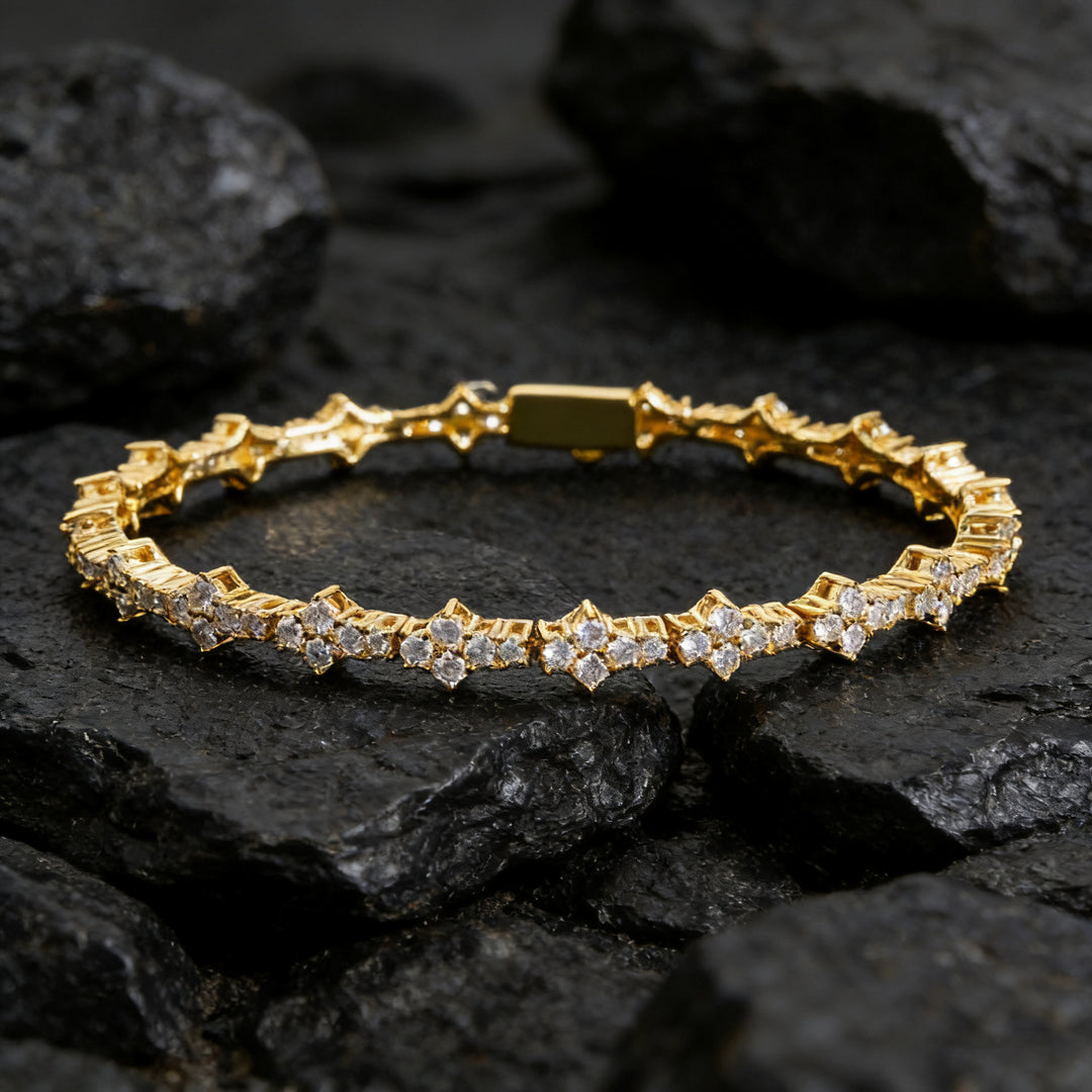 Minimalist Diamond Star Tennis Bracelet