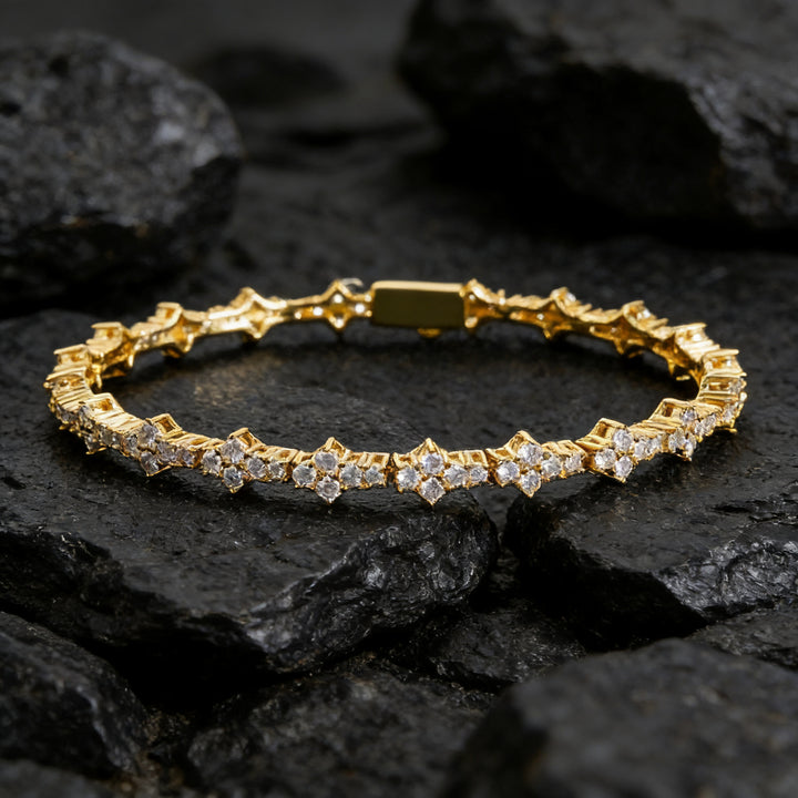 Minimalist Diamond Star Tennis Bracelet