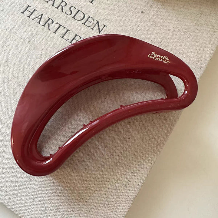 Curved Hollow Acetate Hair Claw Clip French Style Large Hair Clamp for Women