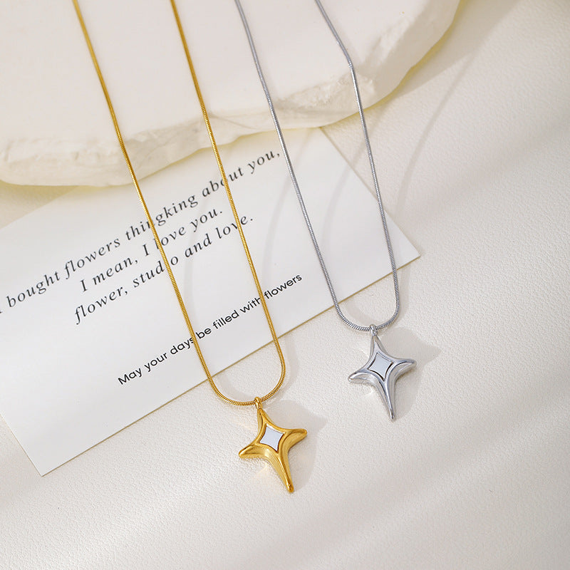 Minimal Star Sterling Silver Pendant Necklace