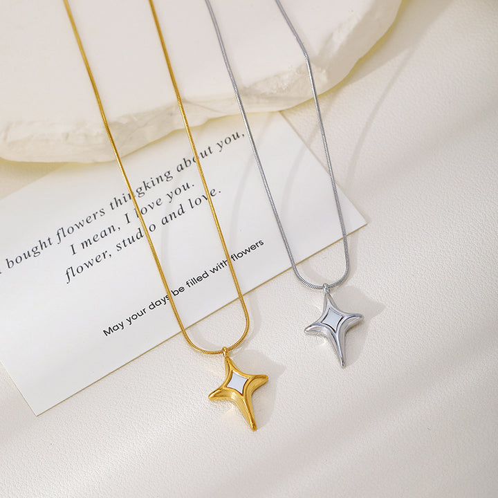 Minimal Star Sterling Silver Pendant Necklace