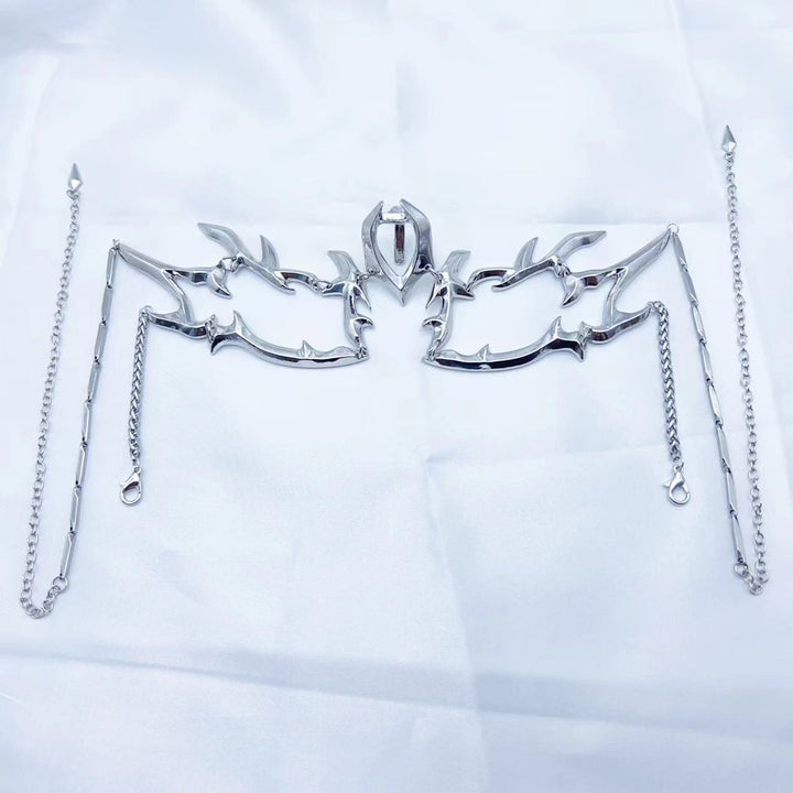 Cyberpunk Thorn Mask Face Chain S925 Sterling Silver Piercing Face Jewelry