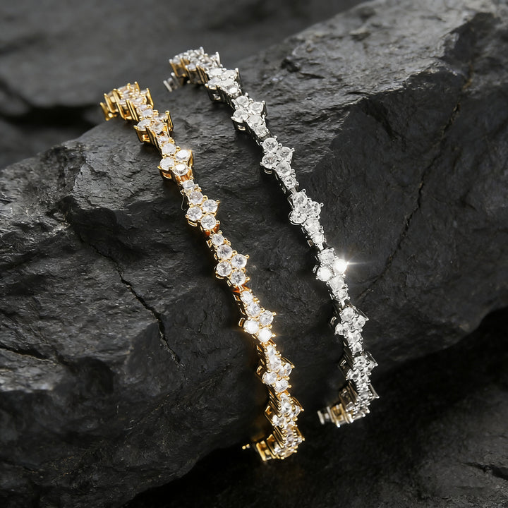 Minimalist Diamond Star Tennis Bracelet