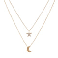 Minimalist Star & Moon Layered Necklace