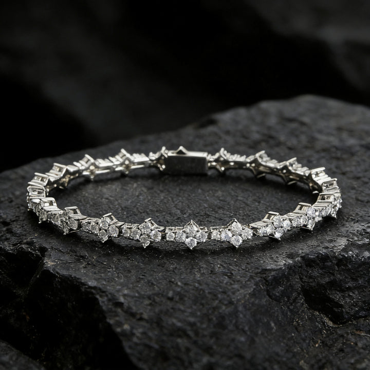 Minimalist Diamond Star Tennis Bracelet