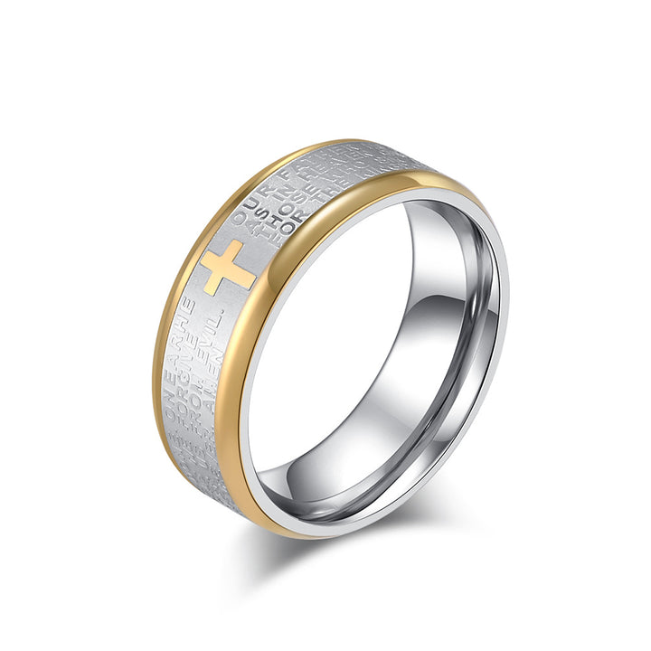 Lord's Prayer Cross Ring | Religious Prayer Jewelry for Men & Women
