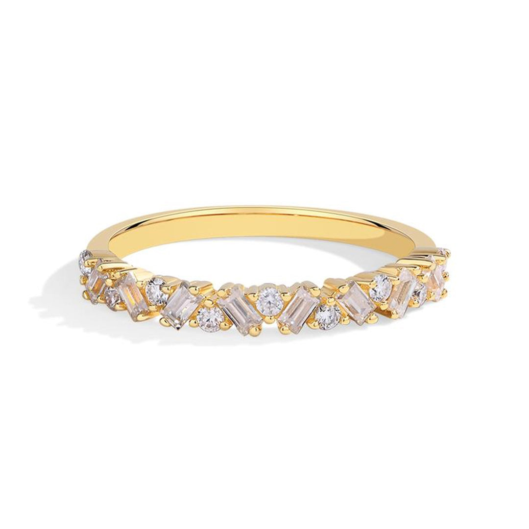 Marquise Cut Diamond Engagement Ring Set Twisted Band &amp; Baguette Wedding Band for Women