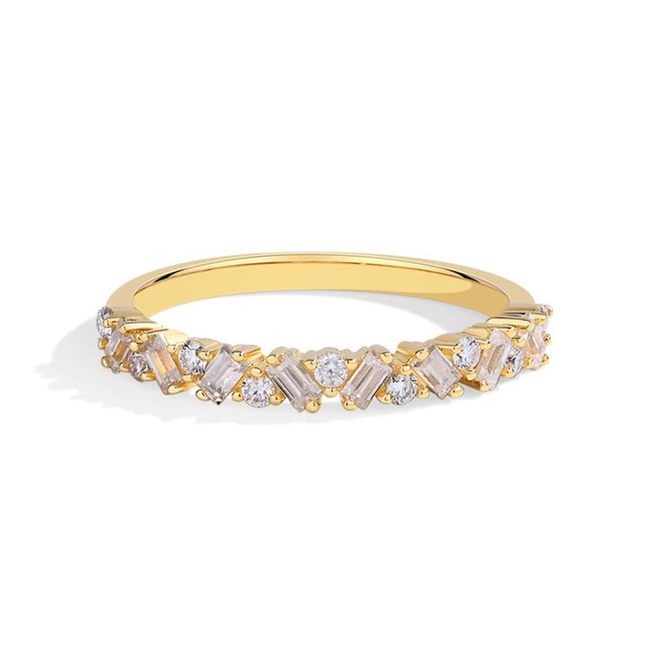 Marquise Cut Diamond Engagement Ring Set Twisted Band &amp; Baguette Wedding Band for Women
