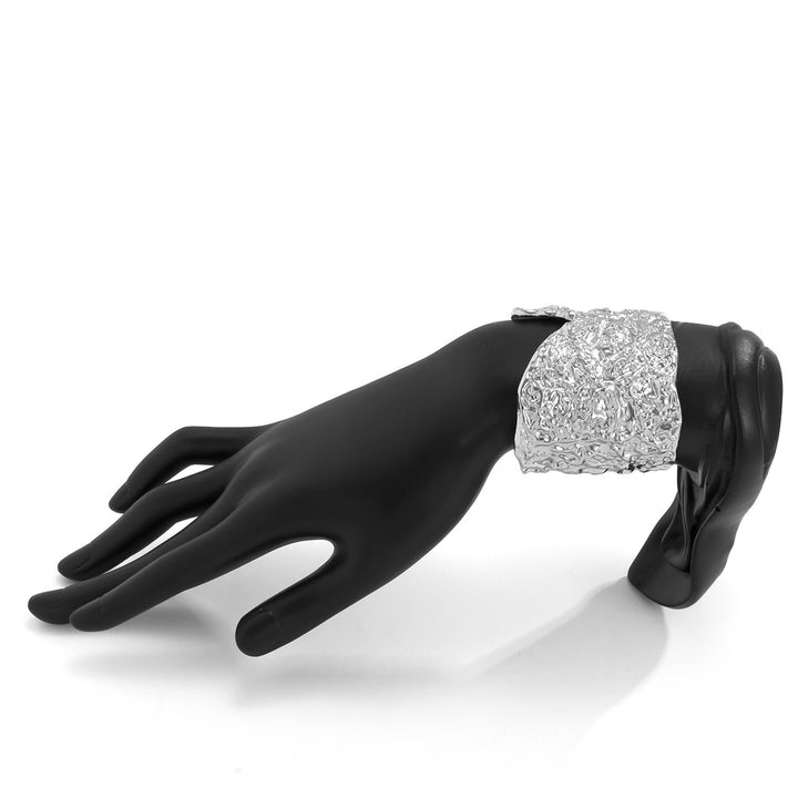 Punk V-Cut Open Arm Cuff | Matte Metal Adjustable Bracele