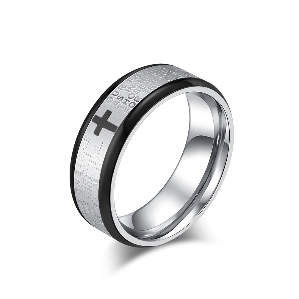 Lord's Prayer Cross Ring | Religious Prayer Jewelry for Men & Women