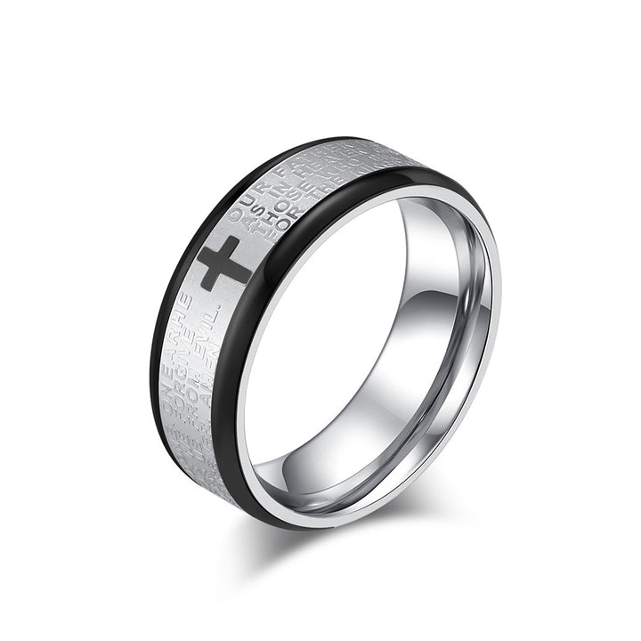 Lord's Prayer Cross Ring | Religious Prayer Jewelry for Men & Women