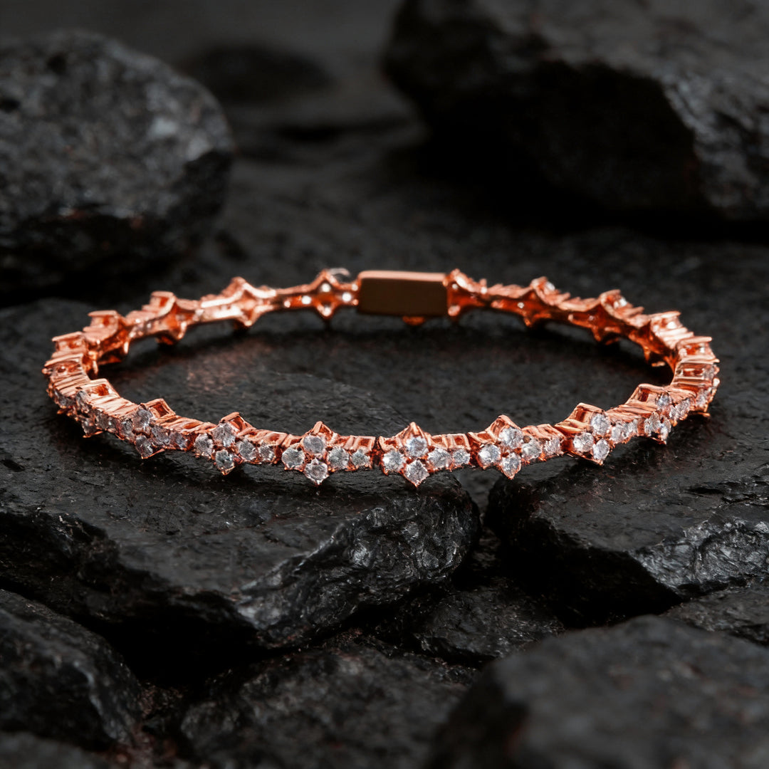 Minimalist Diamond Star Tennis Bracelet