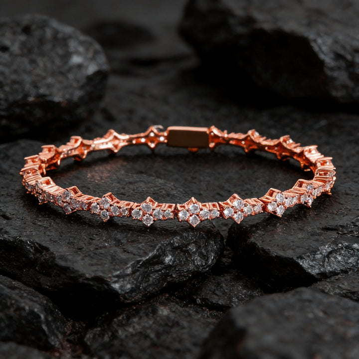 Minimalist Diamond Star Tennis Bracelet