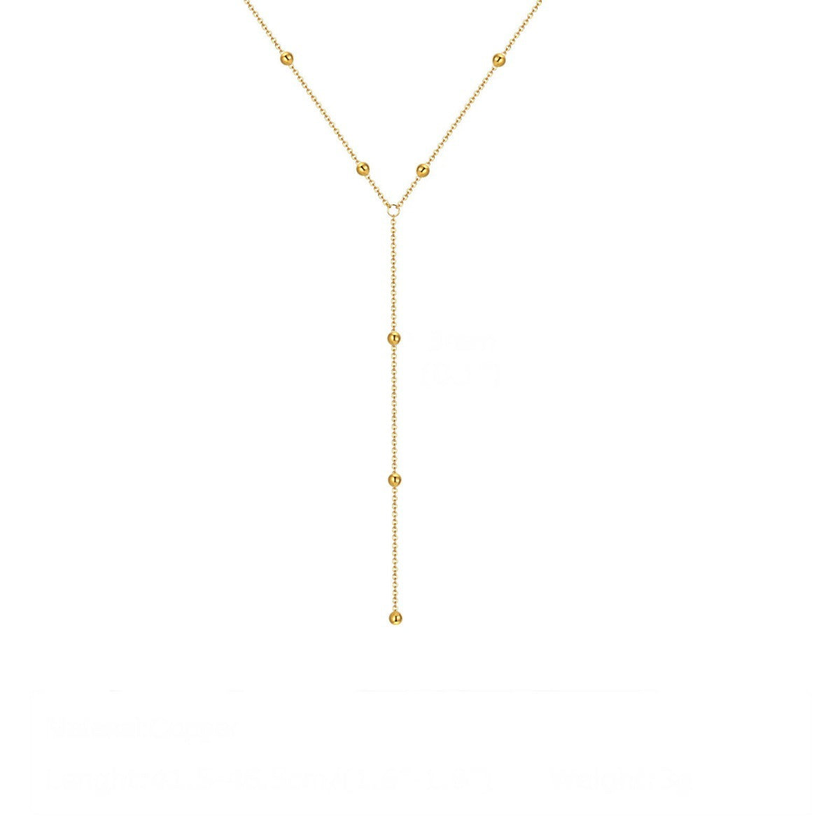 Multi-layer Beaded Y Drop Clavicle Chain