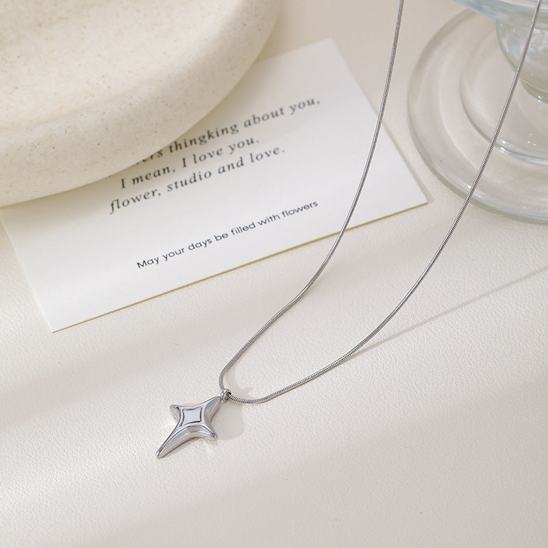 Minimal Star Sterling Silver Pendant Necklace