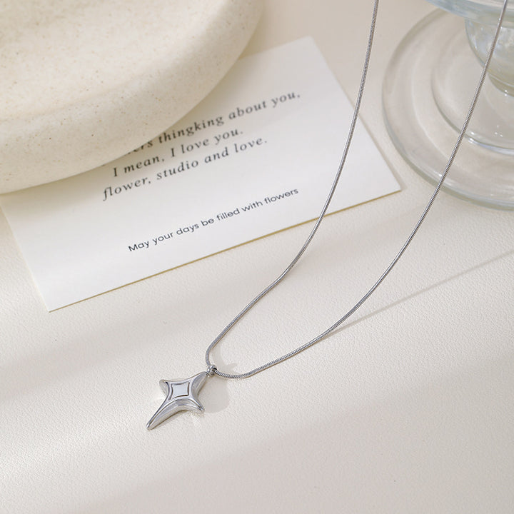 Minimal Star Sterling Silver Pendant Necklace