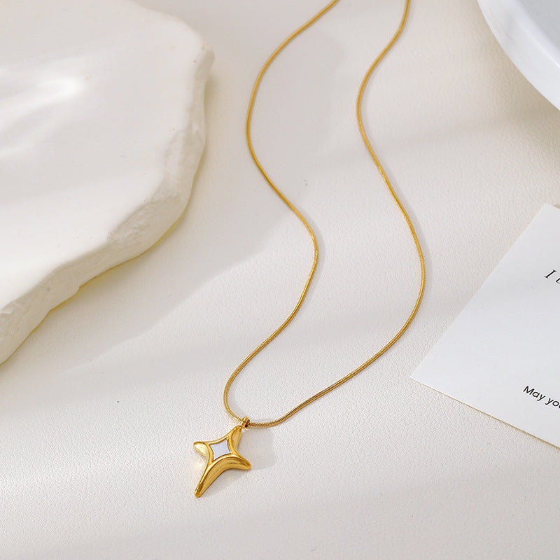 Minimal Star Sterling Silver Pendant Necklace